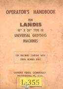 Landis-Landis Type C, 6\", 10\", 14\", No. 8 Grinding Machine Parts Manual Year (1943)-10\"-14\"-6\"-No. 8-Type C-05